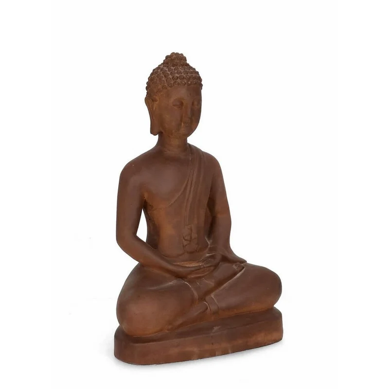 Statua Buddha Seduto in Fibra di Vetro per Esterni 49 cm - MEILI