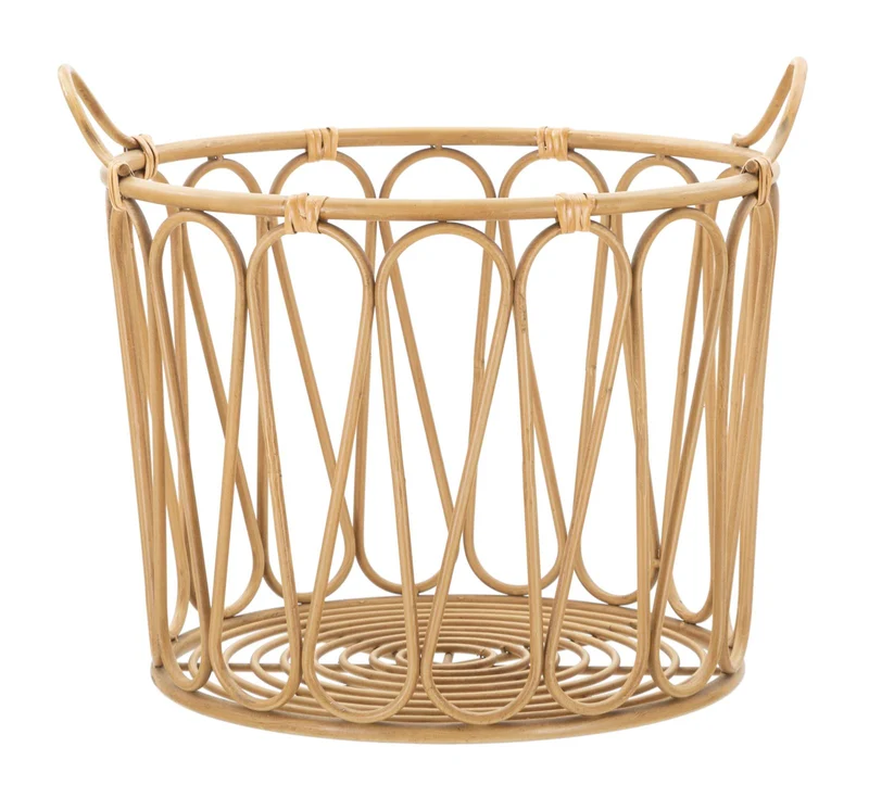 Cesta intrecciata rotonda in fibre naturali 50x42 cm - PANAMA