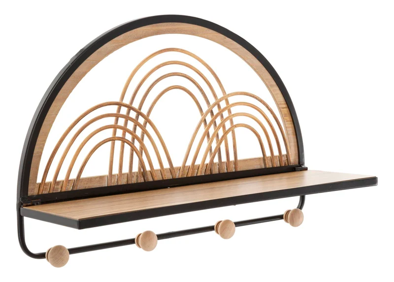 Mensola appendiabiti in legno 46x15,5x30 cm - OPORTO