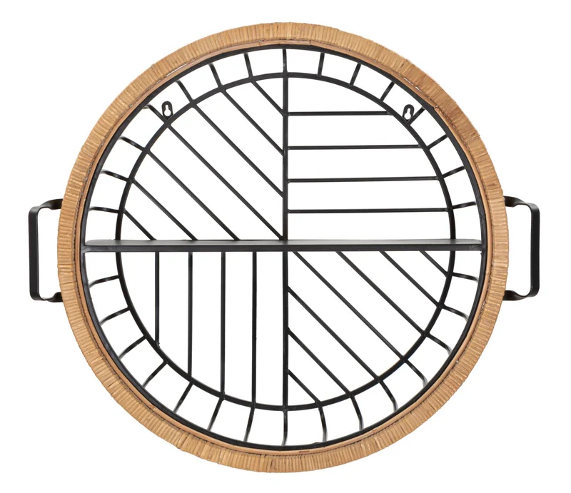 Mensola da muro in legno 72,5x18x65 cm con ripiani - CEBU