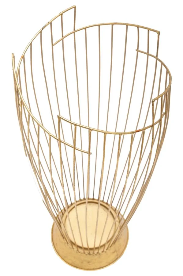 Portaombrelli in metallo dorato geometrico stile glamour - FASHION GOLD