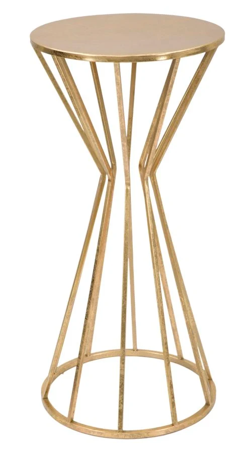 Tavolino portatelefono rotondo stile glamour 38x80 cm - TELEFONO STICK GLAM