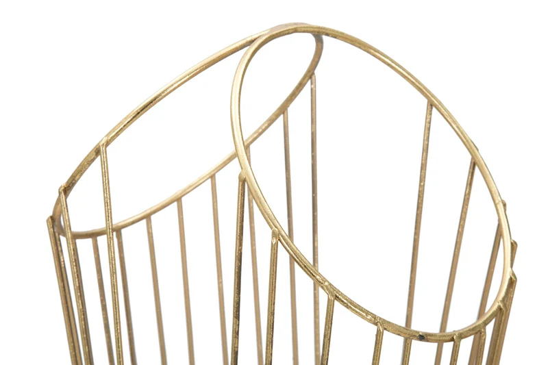 Portaombrelli in Acciaio Dorato Stile Glam 25x18x60 cm - GLAM STICK