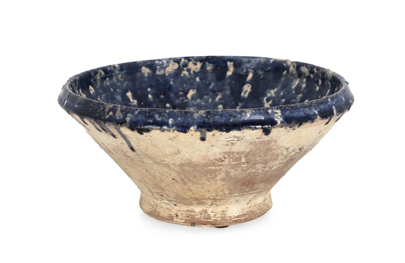 Set di 2 Ciotole Decorative in Terracotta Smaltata Blu 26 cm - RUNE