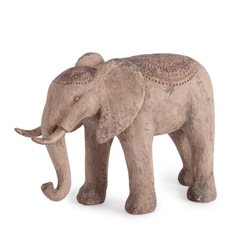Statua Elefante da Esterno in Magnesia Fatta a Mano 55 cm - ELEFANTE