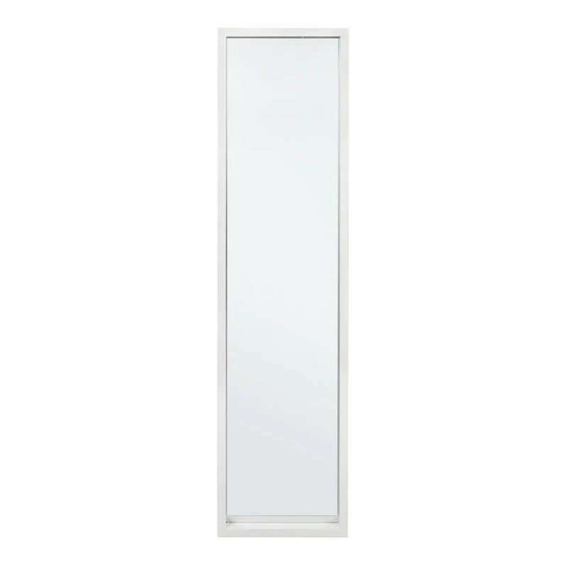 Specchio Rettangolare con Cornice in Legno Bianco 32x122 cm - YOUNG