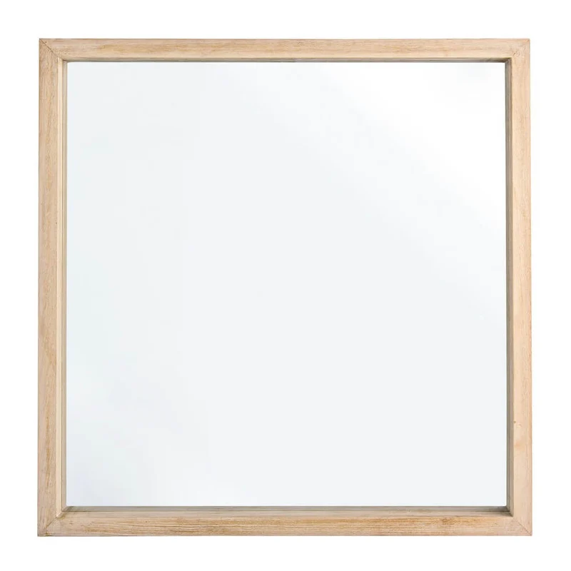 Specchio Quadrato con Cornice in Legno di Paulonia 52x52 - YOUNG