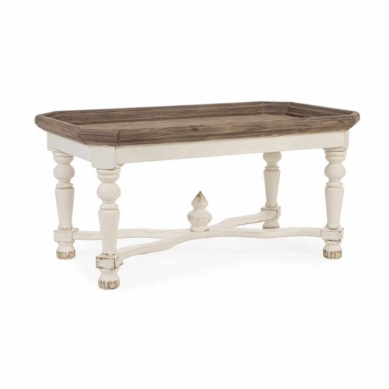 Tavolino da Salotto in Legno di Abete Stile Shabby Chic - MODERN RUSTIC
