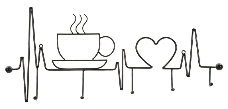 Appendino da Muro in Metallo a Forma di Tazza - BREAKFAST