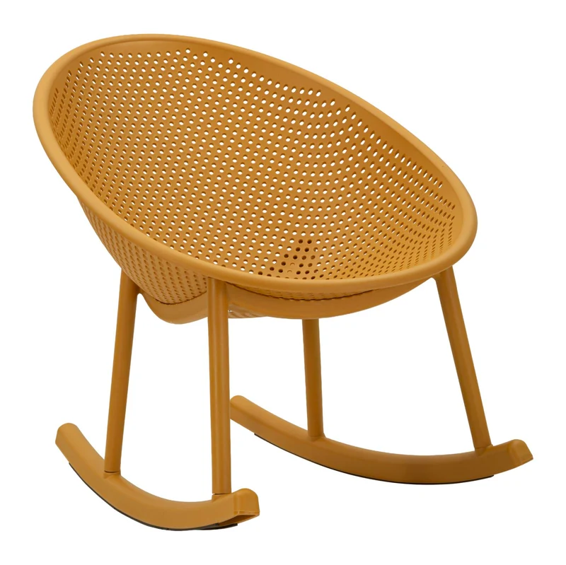 Sedia a dondolo da interno design moderno con cuscino - IBIZA