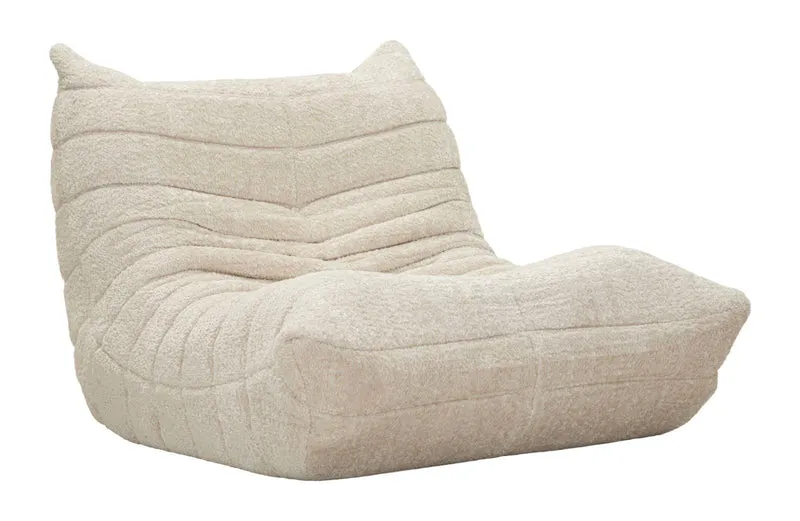Poltrona design organico in tessuto bouclé per soggiorno moderno - MASK