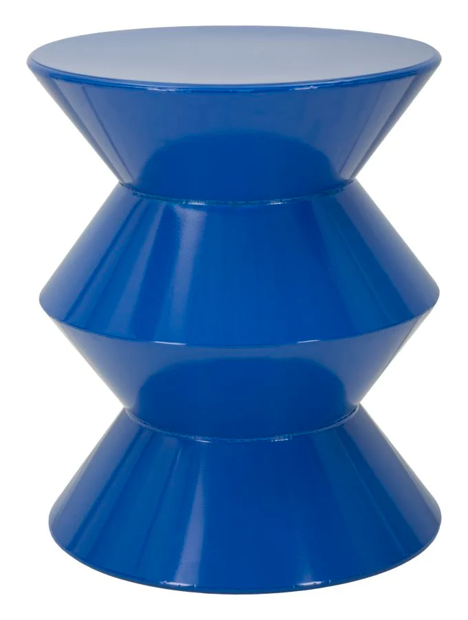 Tavolinetto rotondo in metallo dal design scultoreo moderno - ZAG