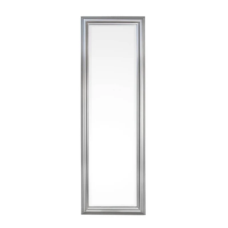 Specchio da Parete con Cornice in Legno Rettangolare Argento - ALLIN