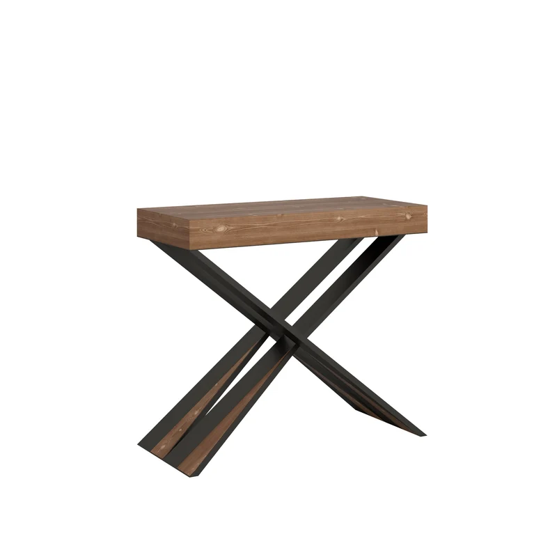 Consolle allungabile Gambe Antracite in Legno di Abete - DIAGO