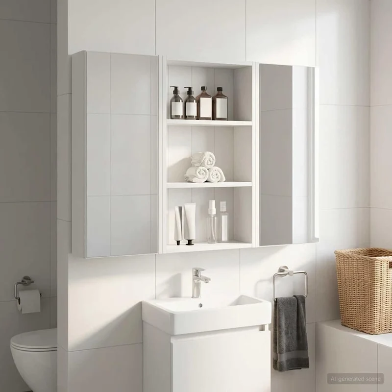 Armadio da bagno a muro Bianco 40 x 14 x 70 cm 889359