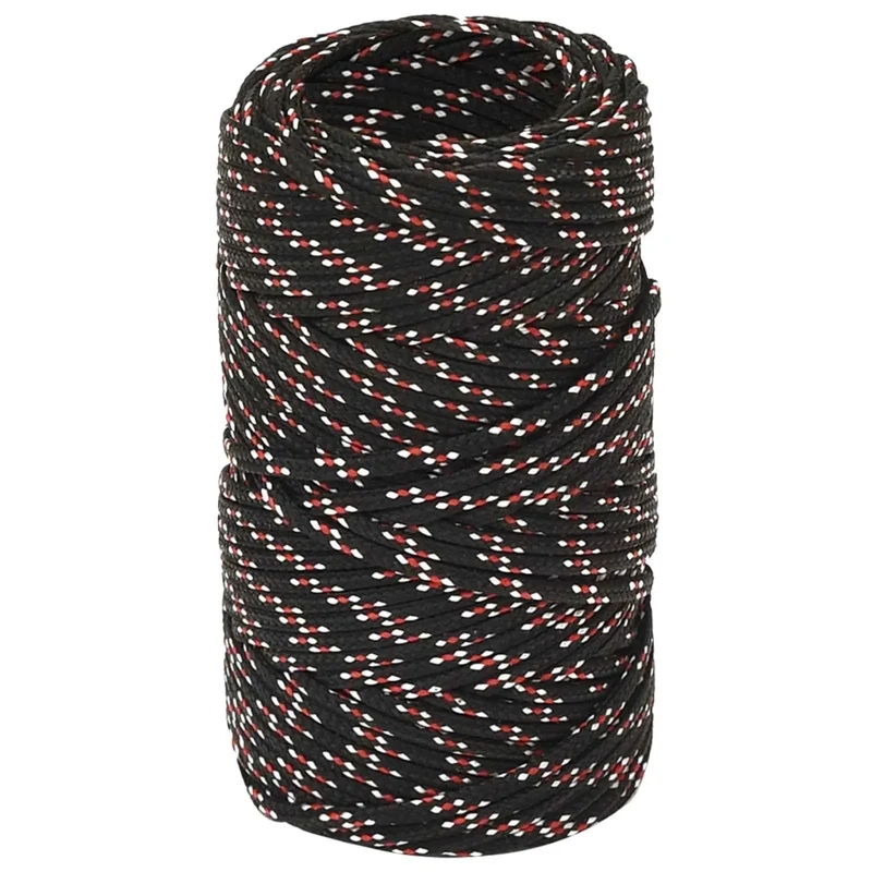 Corda multiuso 2 mm 25 m Nero e Rosso PP 27 kg Carico massimo 3473054