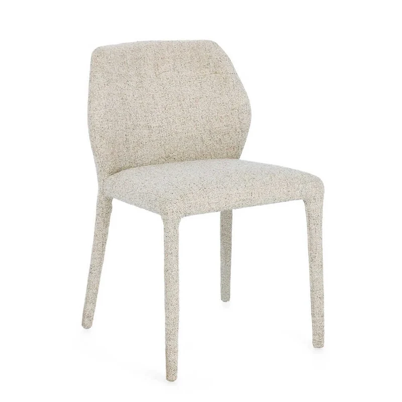 Set di 2 Sedie Imbottite in Tessuto con Gambe in Acciaio - HAZEL