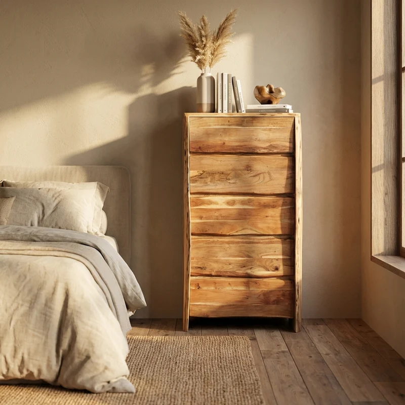 Cassettiera in legno di acacia - BECKETT