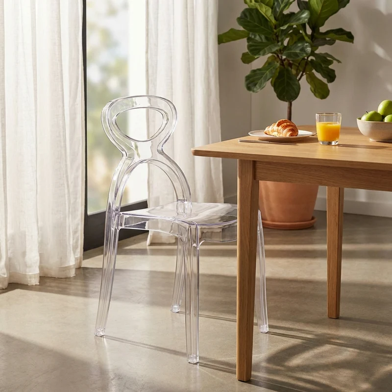 Sedia di design in policarbonato trasparente - AURA
