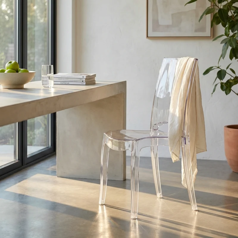 Sedia di design in policarbonato trasparente - CRYSTALIA