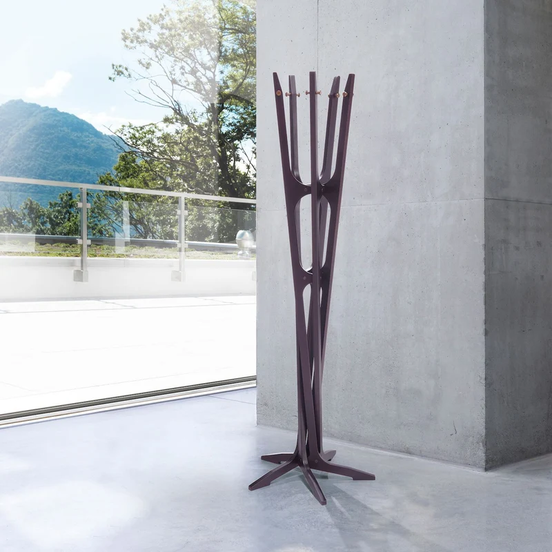 Appendiabiti da terra in legno Ebony