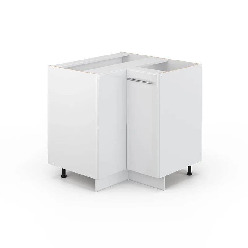 Mobile ad angolo cucina Fame-Line Bianco lucido/Bianco 80.5 cm senza piano di lavoro Vicco
