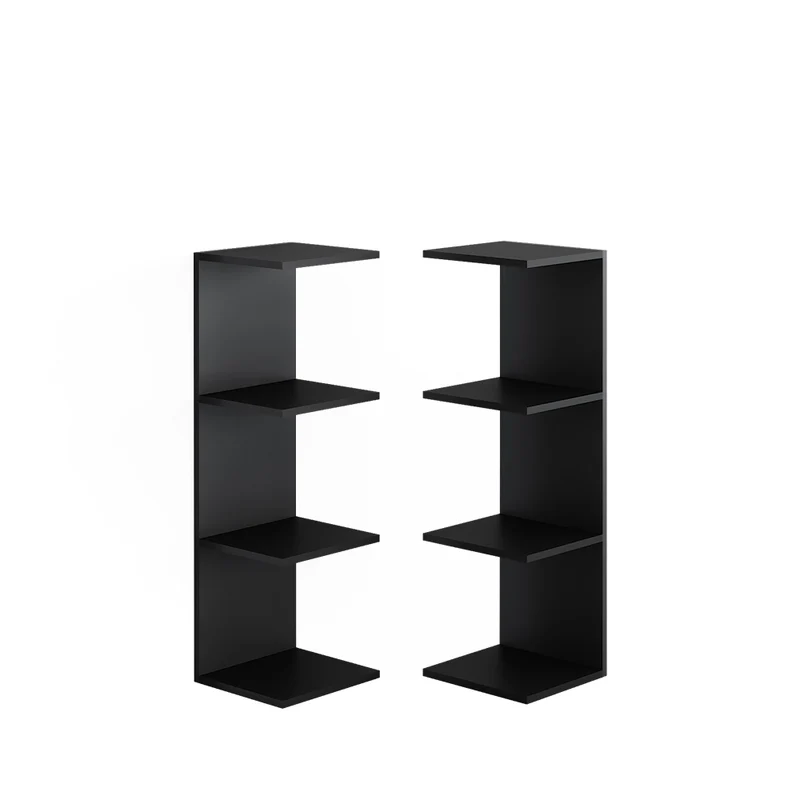 Mensola Paolo Nero 30 x 95 cm Set di 2 Vicco