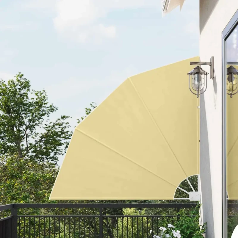 Schermo di Privacy per Balcone 140 x 140 cm Poliestere Sabbia 42000929