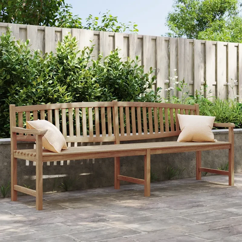 Panca da Giardino 228x59,5x90 cm in Legno Massello di Teak 364411