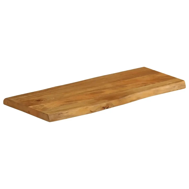 Piano per Tavolo 90x40x3,8cm Bordi Vivi in Legno Massello Mango 370779