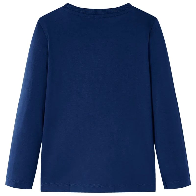 Maglietta Bambini Maniche Lunghe Blu Marino 116 13081