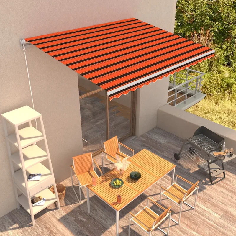 Tenda retrattile Arancione e Marrone 400 × 300 cm 3051216