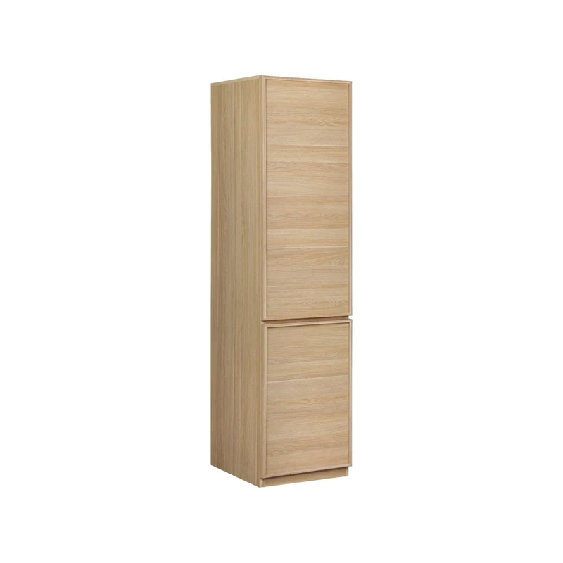 Modulo guardaroba effetto legno 2 ante 5 ripiani, marrone naturale
