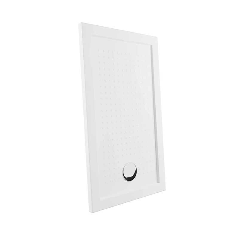 Piatto doccia 80x120 in acrilico bianco lucido design antiscivolo | Tikos