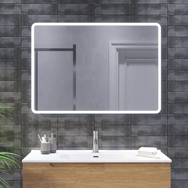 Specchio led 70x100 cm con sensore touch-screen anti impronta | Anka
