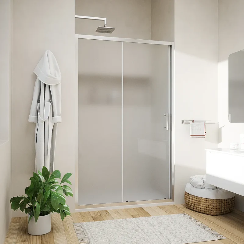 Porta doccia 100cm reversibile scorrevole vetro 6mm stampato h190 | Tenerife