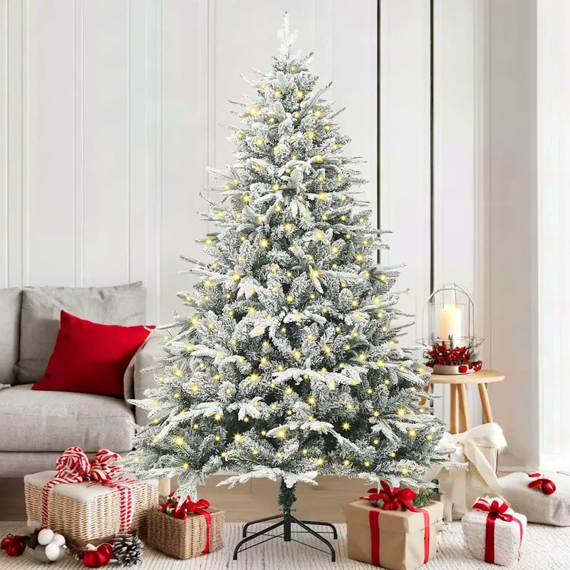 Albero di Natale artificiale preilluminato Verde 180 cm 3395393