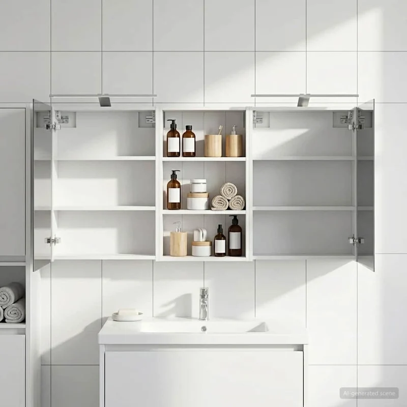 Set di Armadi da Bagno 3 pz 140 x 14,5 x 70 cm 3403784