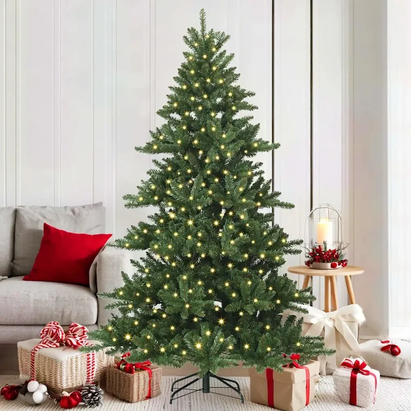 Albero di Natale Artificiale con Rami Pieghevoli Verde 180 cm 3397662