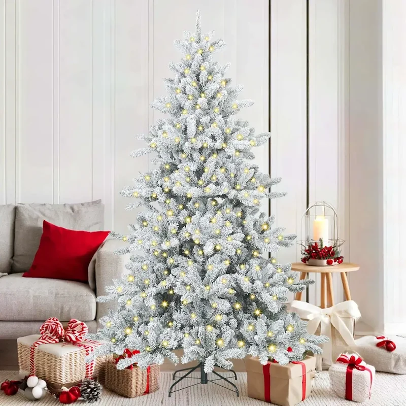 Albero di Natale Artificiale con Rami Pieghevoli Bianco 180 cm 3397714