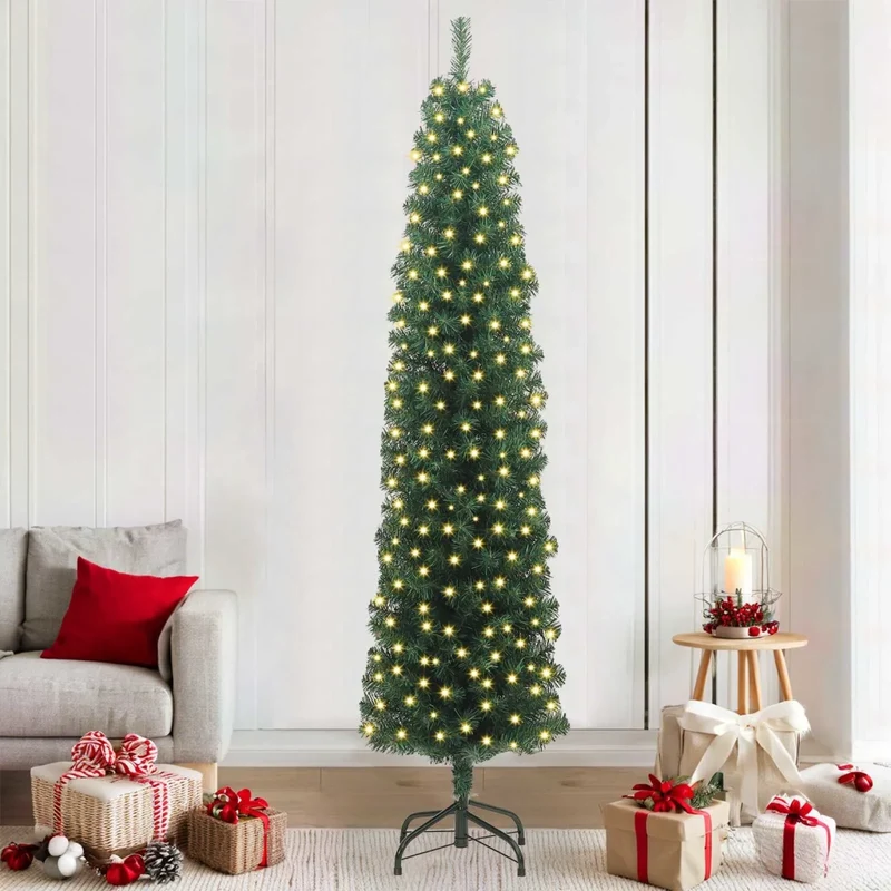 Albero di Natale artificiale con 300 LED Verde 210 cm 3394952
