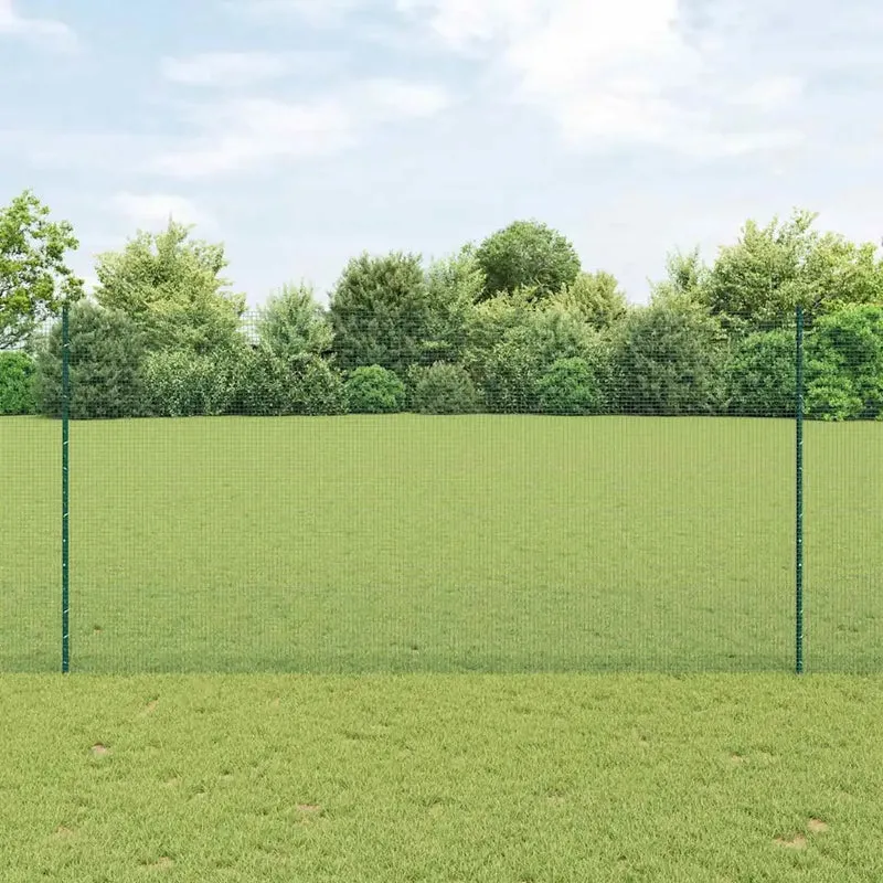 Recinzione in rete saldata con pali 25 x 1,5 m Verde Rete 3336492