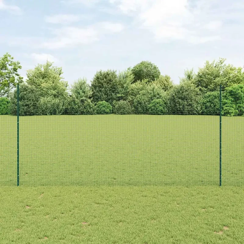 Recinzione in rete saldata con pali 25 x 1,5 m Acciaio zincato 3336494