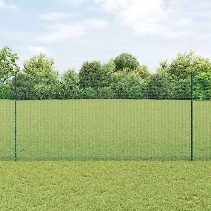 Recinzione in rete saldata con pali 25 x 1,5 m Acciaio zincato 3336491