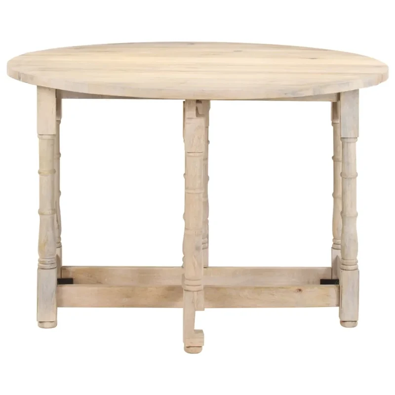 Tavolo da Pranzo Rotondo 110x76 cm in Legno Massello di Mango 321700