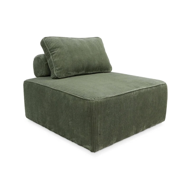 Modulo per divano modulare in velluto a coste, verde