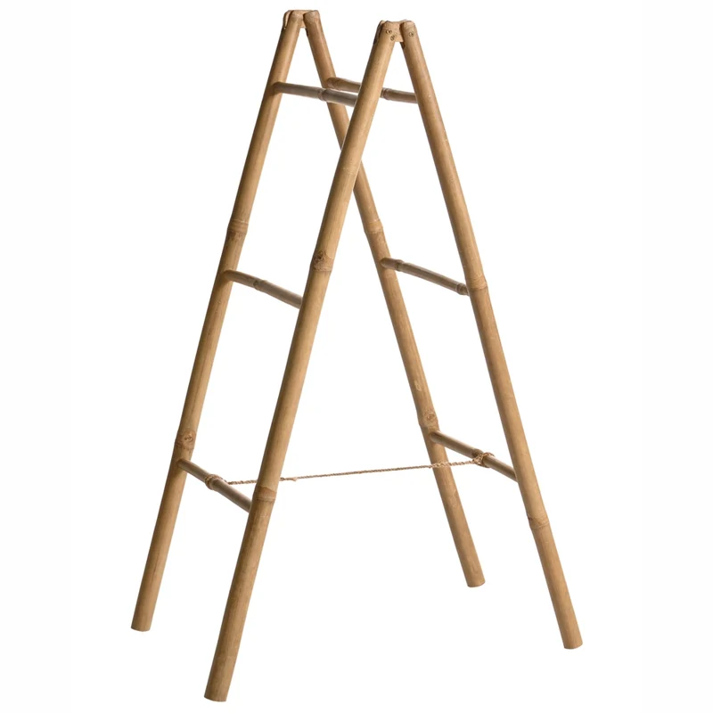 Portasciugamani in legno di bambù naturale Appendiabiti da bagno 3 ripiani Decorativo Stile scandinavo moderno