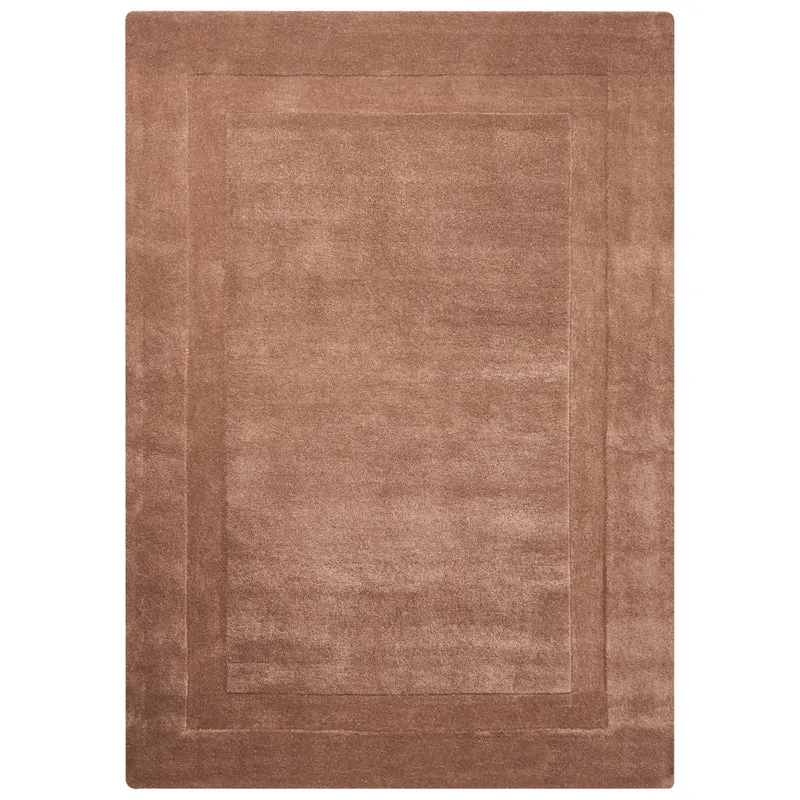 Tappeto in lana forma rettangolare, tuftato a mano 160 x 230 cm marrone design elegante
