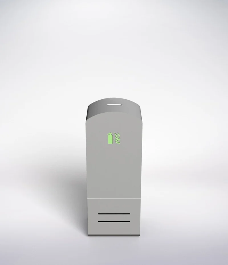 Metal Fire Extinguisher Cabinet Soprano - Aluminium Grey