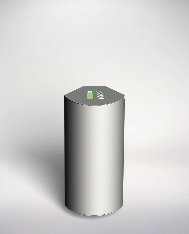 Surface Mount Fire Extinguisher Cabinet Alto - Aluminium Grey
